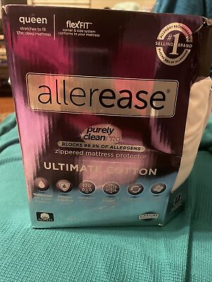 #ad ALLEREASE ULTIMATE COTTON ZIPPERED MATTRESS PROTECTOR QUEEN @81 $30.00
