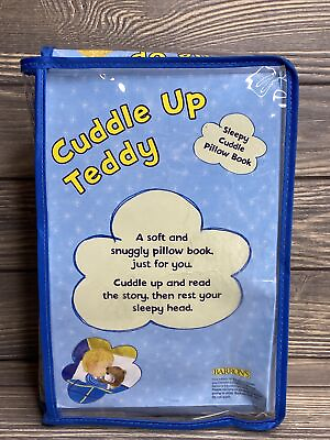 #ad Barron’s Cuddle Up Teddy Bear 2014 Sleepy Bed Time Pillow Book Blue Soft Plush $29.99