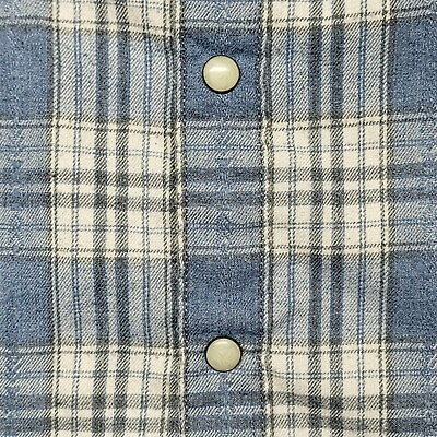 #ad Lucky Brand Size M Blue Plaid Button Shirt Long Sleeve $19.00