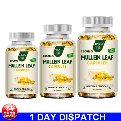 #ad Mullein Leaf Capsules For Lung Cleansing amp; Detox Herbal Dietary Supplement Pills $12.99