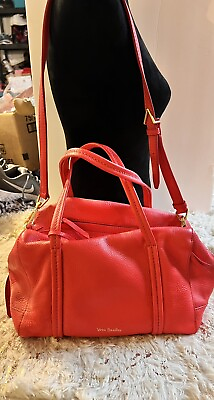 #ad Vera Bradley Mallory Leather Satchel Bag Red Canyon Sunset MSRP $248 $60.00