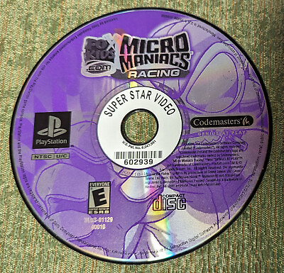 #ad Fox Kids Micro Maniacs Racing Codemasters 2000 Sony Playstation PS1 Disc only $4.99