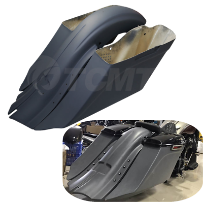 #ad GFRP Stretched Saddle Bags Rear Fender Long Tail For Harley Touring Bagger 14 23 $839.80