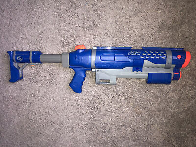 #ad NERF Super Soaker 2009 Shot Blast Adjustable Shoulder Stock Blue Water Gun Toy $20.00
