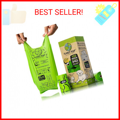 #ad PLANET POOP Home Compostable Dog Poop Bags Extra long with Handles 120 Un Scente $27.55