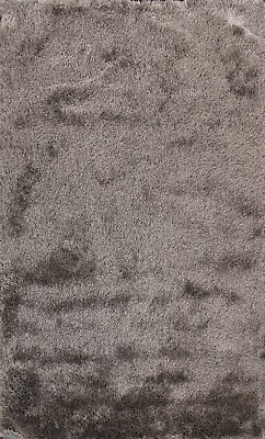 #ad Thick Plush Modern Shaggy Area Rug 6x9 Hand Tufted Gray Carpet $192.60