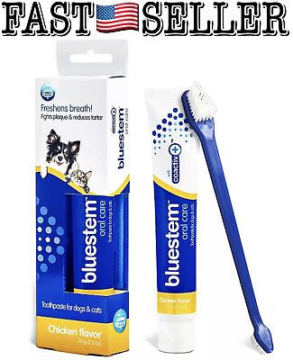 #ad Bluestem Pet Set Toothbrush amp; Toothpaste Kit For Dogs amp; Cats Chicken Flavor $17.47