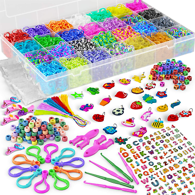 #ad 11900 Rainbow Rubber Bands Refill Kit 28 Colors Making Girls Kids Bracelets $23.57