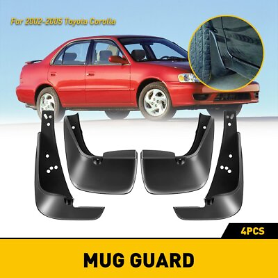 #ad Fit For 2002 05 Toyota Corolla Pair Front amp; Rear Splash Mud Splash Guards Flaps $24.69