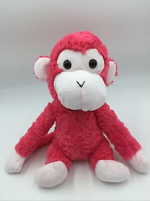 #ad Calplush Pink Monkey White Face Sitting Plush Animal Stuffed Plush 13” 5 $17.99