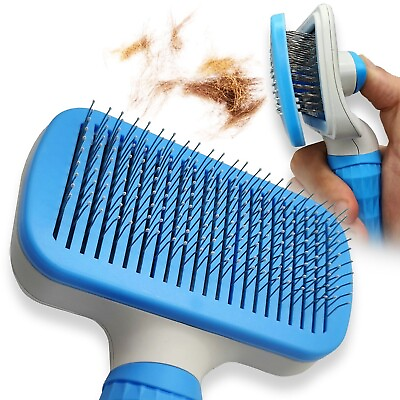 #ad UPGRADED Pet Grooming Brush Dog Cat Fur Hair Removal Mitt Massage Cleaning Tool $8.99