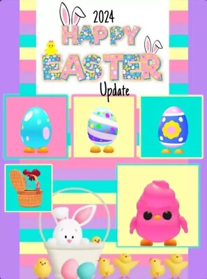 #ad Adopt From Me 2024 Easter Event Candyfloss Chick Eggy Box Striped Eggy $48.50
