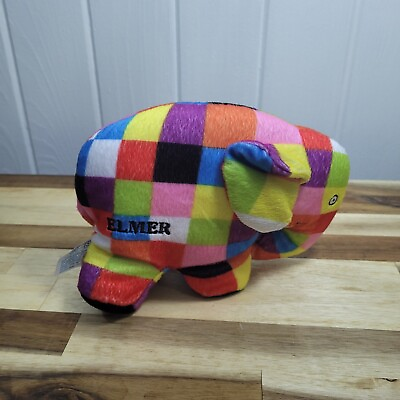 #ad Elmer the Patchwork Elephant 6quot; Fleece Soft Plush Stuffed Animal David McKee $9.34