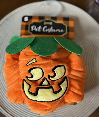 #ad Woof Pet Halloween Costume Size S Small Dog Cat Pumpkin Jack O Lantern NWT NEW🎃 $5.94