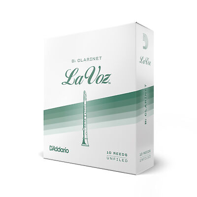 #ad La Voz Bb Clarinet Reeds Strength Medium Soft 10 pack $22.99