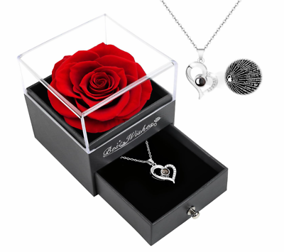 #ad Birthday gifts for mom Eternal Rose Gifts for women Preserved Rose Flower Gift $24.75