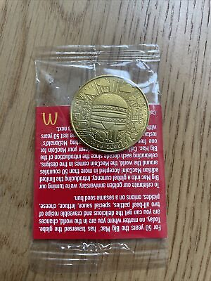 #ad Mcdonalds 50th Anniversary Big Mac Coin 1998 2008 NEW SEALED $12.99