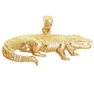 #ad New 14k Gold Alligator Pendant $299.00