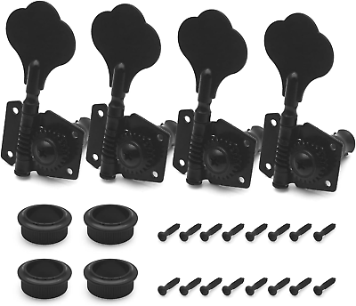 #ad Black Vintage Bass Open Tuners Tuning Pegs Fit Fender Jazz Precision Bass $35.99