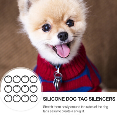 #ad 12pcs Tag Silencers Dog Tag Silencer Dog Tag Covers Dog Id Tags $10.71