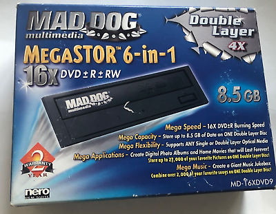 #ad #ad Mad Dog MegaStor 6 in 1 Double Layer 4x 16x DVDRRW $25.59