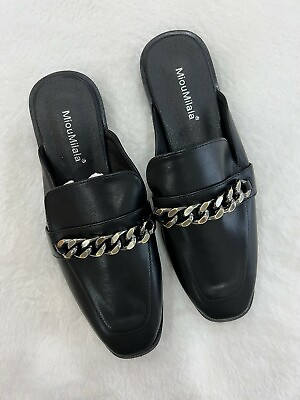 #ad MiouMilala 37 6.5 US Korean Slip On Handcrafted Rare and Unique Black $28.99