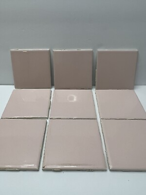 #ad 1950#x27;s Vintage Reclaimed Ceramic Wall Tile Pastel Pink 4 x 4 Bathroom Stylon. $4.90