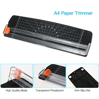 #ad Portable A4 Paper Cutter 12 Inch Paper Trimmer with Automatic Security US J5Y7 $9.69