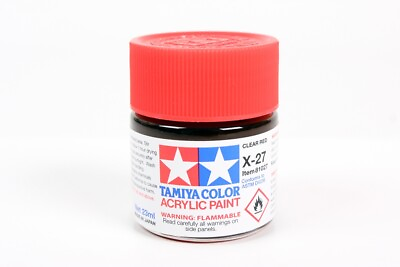 #ad Tamiya 81027 X 27 Clear Red Acrylic Paint 23ml Large Bottle US $3.80