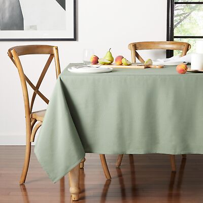 #ad Green Yale Fabric Tablecloth 60quot;W x 84quot;L Rectangle Easy care Washable $12.95
