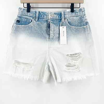 #ad KANCAN Jean Shorts Size 26 Ombre Tie Dye 100% Cotton Never Fade Away Boyfriend $22.24