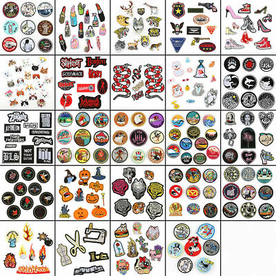 #ad Embroidered Patches Iron Sew On Patches Transfers Badges Appliques Many Choices $8.13