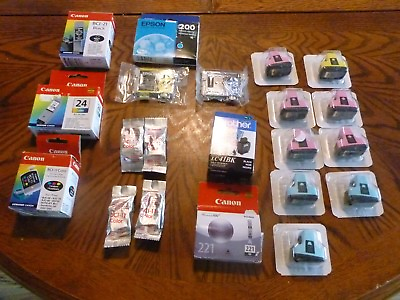 #ad Ink Cartridges Includes LOT of 21 Sealed Genuine $9.98