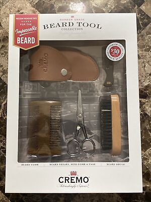 #ad New Cremo Barber Grade Beard Tool Collection Comb Shears Brush $22.99