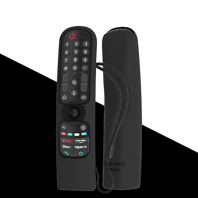 #ad Soft Silicone Case Cover W Lanyard For LG AN MR21GA Magic Smart TV Remote 2021 F $9.89