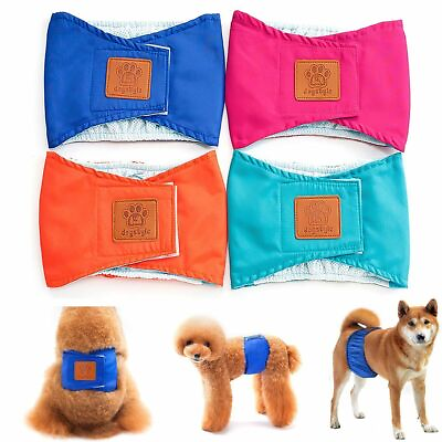 #ad #ad 1 3 Packs Leak Proof Reusable Male Dog Diapers Belly Band Wrap Washable S M L XL $6.15