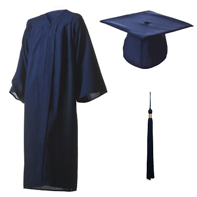 #ad Oak Hall Navy Blue Graduation Gown Cap amp; Tassel Expedited Shipping Available $14.95
