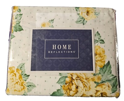 #ad New Queen Sheet Set by Home Reflections NEW in Package Rose Floral Design $29.99