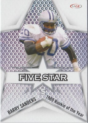 #ad 2024 Sage Football Five Star 1989 Rookie of the Year Black Barry Sanders #FS 2 $5.00