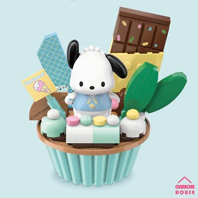 #ad Sanrio Characters POCHACCO Cup Cake Figure Block Toy 2023 New $33.80