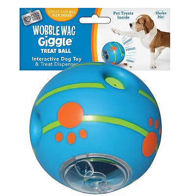 #ad Treat Ball Interactive Dog Toy amp; Treat Dispenser Fun Giggle Sounds When Rol... $26.84
