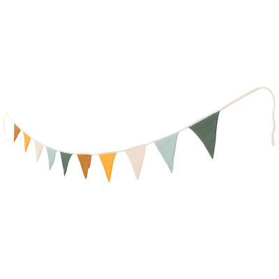 #ad 1 Set Colorful Triangle Banner Baby Shower Backdrop Triangle Bunting Birthday $10.59