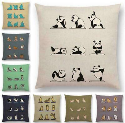 #ad Cushion Waist Linen Pillow Decor Cover Throw Animals Cotton Case Lovers Home $6.98