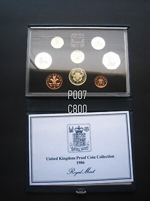 #ad UNITED KINGDOM 1986 Gem Proof 8 Coins Set Penny to £1 Pound Great Britain UK $45.90