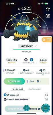 #ad Guzzlord CP under 1500 for pvp Great League Trade $18.60