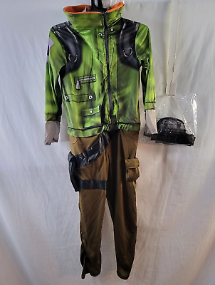 Fortnite Jonesy Recruit Costume Boys Medium 8 To 10 Green Jumpsuit Belt Only New $29.99