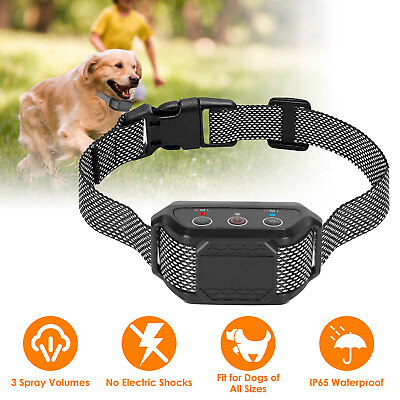 #ad Citronella Spray Bark Collar USB Rechargeable Pet Dog Anti Barking Waterproof $25.89