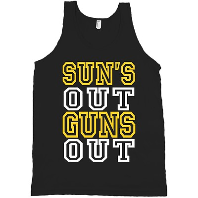 #ad Suns Out Guns Out Bella Canvas Tank Top Lifting Gym Shirt QUALITY amp; SOFT NEW $19.95