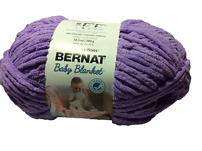 #ad Bernat Baby Blanket Yarn 10.5oz Skein Color “Baby Lilac” $10.99