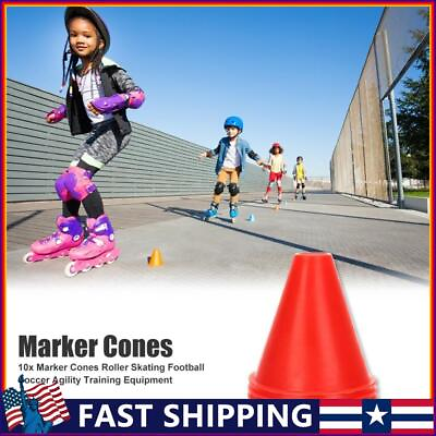 #ad 10x Marker Cones Roller Skating Football Soccer Training Equipment Red $9.29